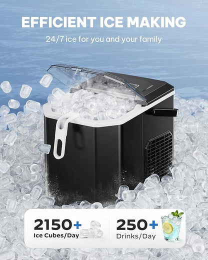 Silonn Countertop Ice Maker, Portable Bullet Ice Machine