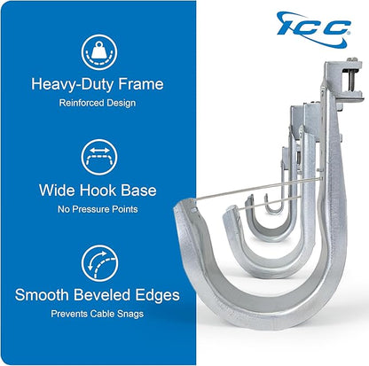 ICC Beam Clamp J Hook 4” with Retainer Clip