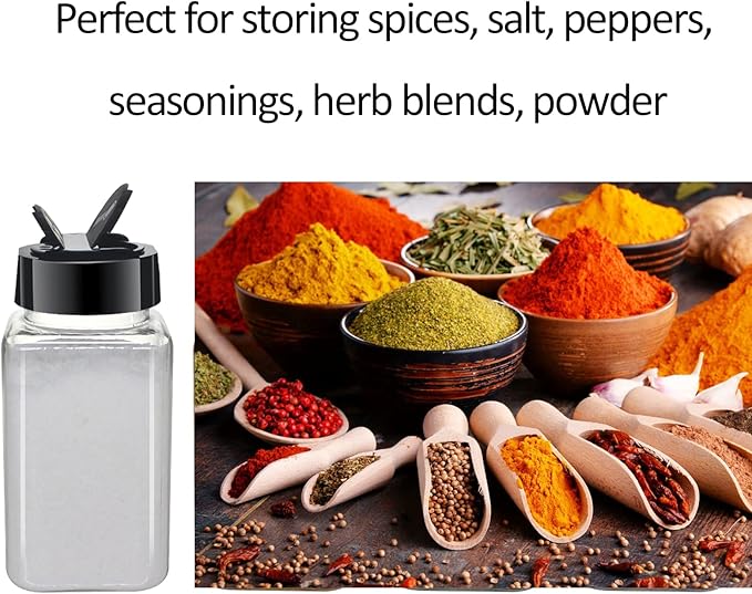 24 Pack 4oz Clear Plastic Spice Jars