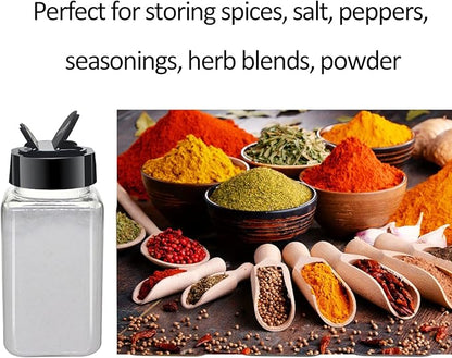 24 Pack 4oz Clear Plastic Spice Jars