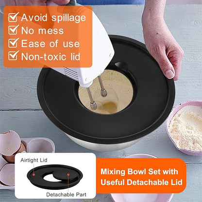 TeamFar Mixing Bowls with Airtight Lids,