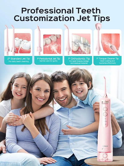 COSLUS Portable Water Flosser for Teeth: 10 Pressure Settings Professional