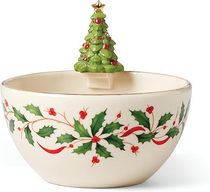 Lenox 893505 Holiday Tree Bowl, Christmas Hosting