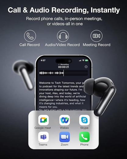 RecDot AI Voice Recorder Earbuds, viaim AI Meeting Assistant