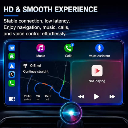 Compact USB Wireless Carplay/Android Auto Adapter for Cadillac Lyriq 2022-2026,Voice Control Plug and Play
