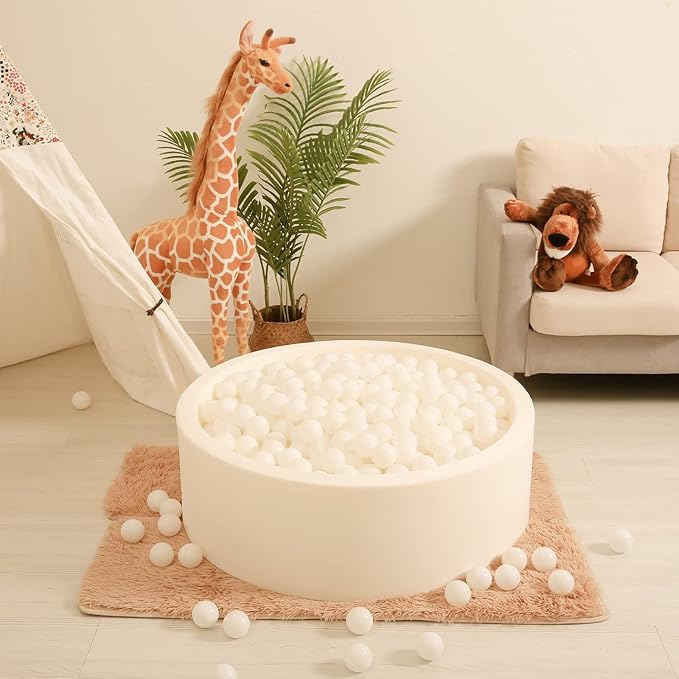 Realhaha Ball Pit Balls 50 100 200 500 Play Balls Plastic Balls for Baby Girls Toddlers Kids Play Tent Pool Playhouse Playpen Party Decoration