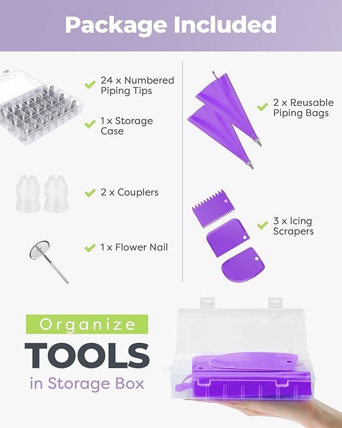 Kootek 32-Piece Piping Bags and Tips Set