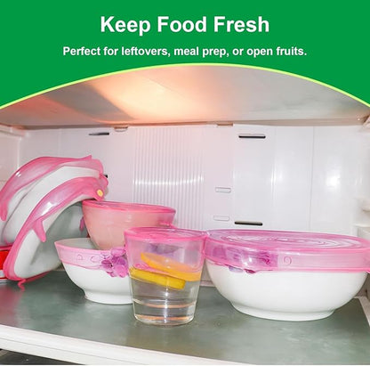 Silicone Stretch Lids – 6 Pack Reusable Food Covers, Flexible Silicone