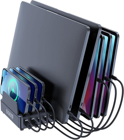 chipofy 500W Charging Station for Multiple Devices, 10-Port Multi USB C Fast