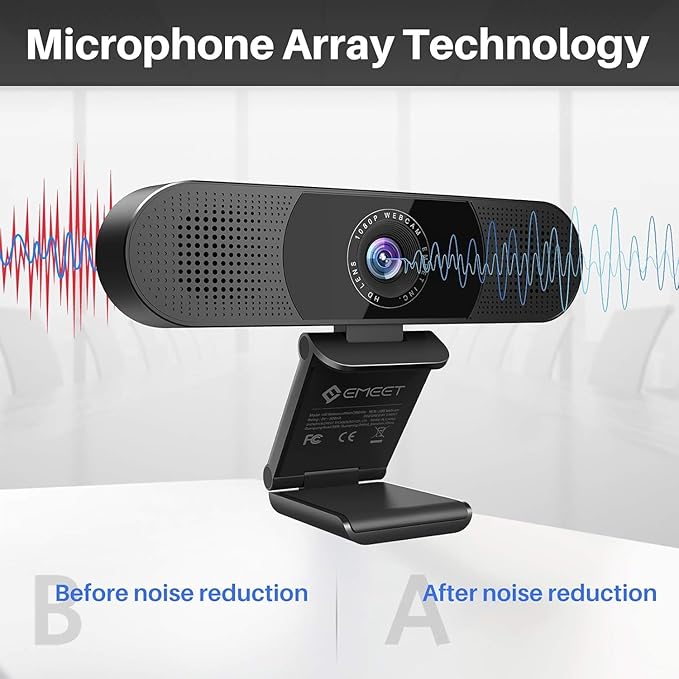 EMEET C980 PRO 3-in-1 1080P Webcam
