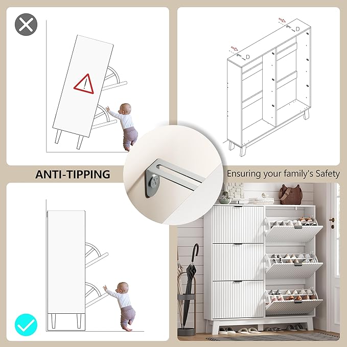 Shoe Cabinet Storage for Entryway