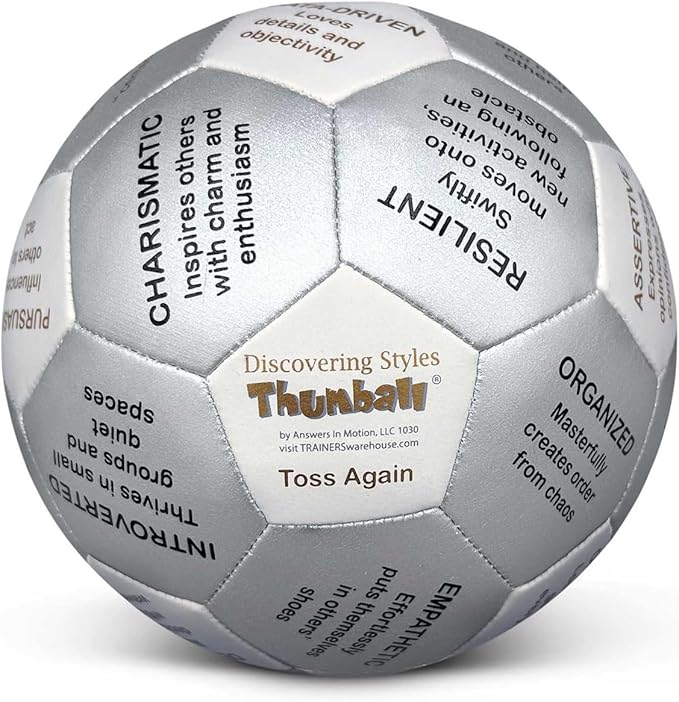 Trainers Warehouse 6" Thumball Collection, 32 Prompts for Conversation, Team Building, Relationship and Training
