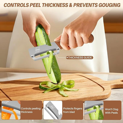 Multi-Functional Vegetable Peeler – Comfortable Wooden Handle