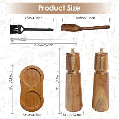 Wooden Salt and Pepper Grinder Set