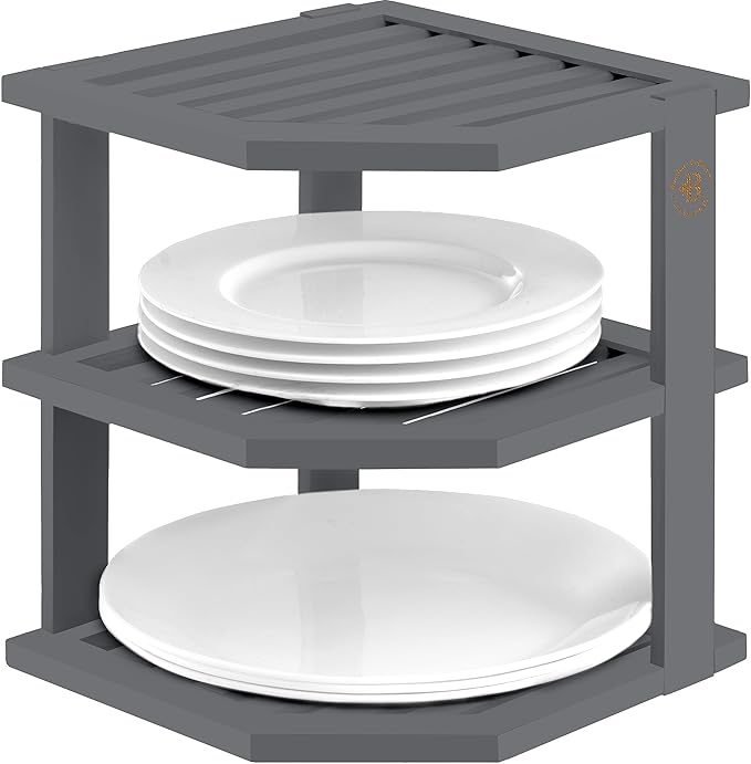 Bambüsi Plate Organizer for Cabinet
