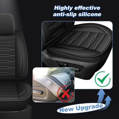 AOMSAZTO Corolla Front Car Seat Covers Custom Fit for Toyota Corolla 2020 2021 2022 2023 2024 2025 2026 LE/SE/XSE/L/FX/XLE Faux Leather Seat Covers with Interior Accessories(2 Seats,Black)