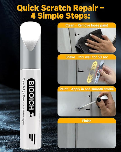 Touch Up Paint Pen Exact Color Match Car Chip and Scratch Repair (for Chevrolet, White Pearl Tricoat(G1W/WA140X))