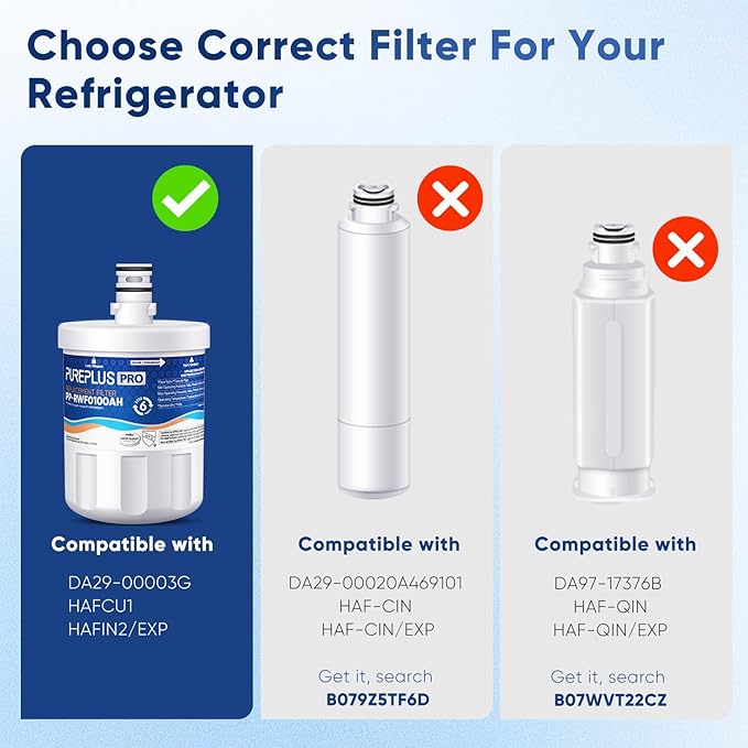 PUREPLUS PRO NSF/ANSI 53&42 Certified Refrigerator Water Filter Replacement