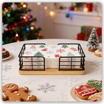 Kordory Wooden Guest Towel Holder Tray