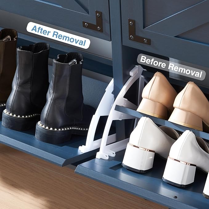 Shoe Storage Cabinet, Farmhouse Shoe Organizer