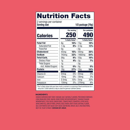 BIGHORN Mountain Food Spicy Mexican Birria and Rice - contains 6 packs | 12 servings | 210g Protein | 2,940 Calories - premium freeze dried meals for backpacking food - dehydrated camping food for backpacking meal - just add water - great taste