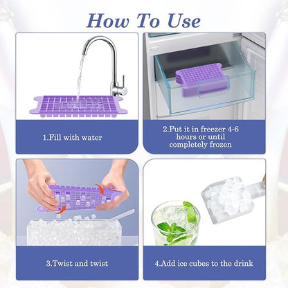 Mini Ice Cube Tray for Freezer: GGUW Nugget Ice Cube Tray
