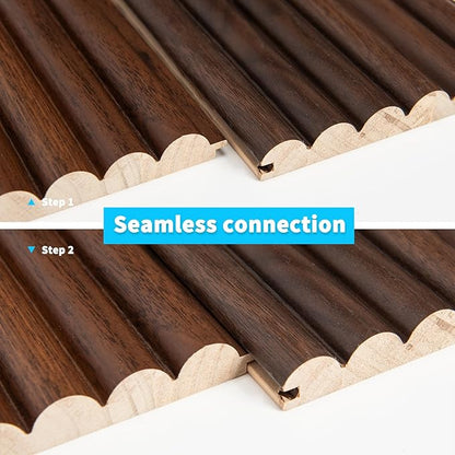 Art3d Fluted Wood Panel for Wall and Ceiling, Beaded Accent molding for Home