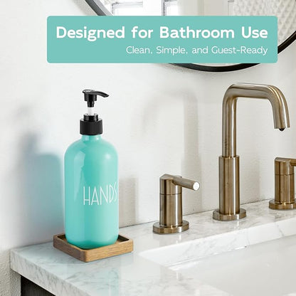 Turquoise Glass Hand Soap Dispenser