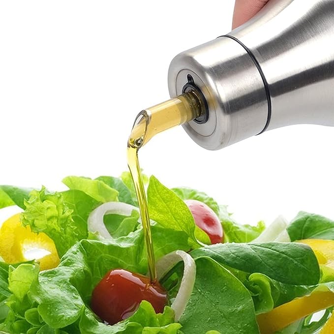 Foraineam 2 Pieces Olive Oil Dispenser Bottle 30 oz Stainless Steel Leakproof
