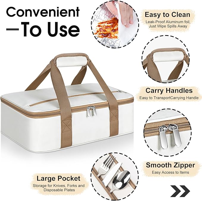 Insulated Casserole Carrier, Portable Casserole Carrier