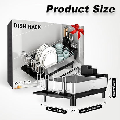 Ewaiira Dish Drying Rack, 304 Stainless Steel Dish Racks