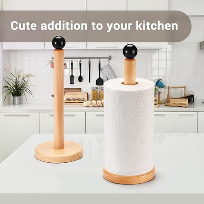 Paper Towel Holder, Wooden Kitchen Roll Stand