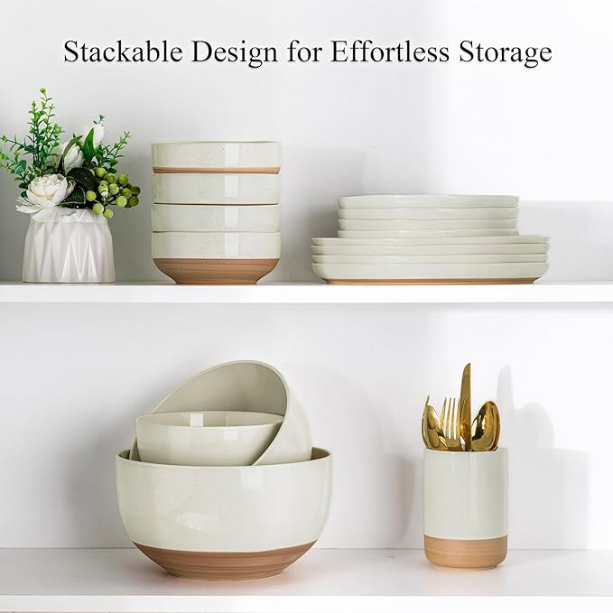 AmorArc Ceramic Mixing Bowls|Nesting Bowls Set of 3
