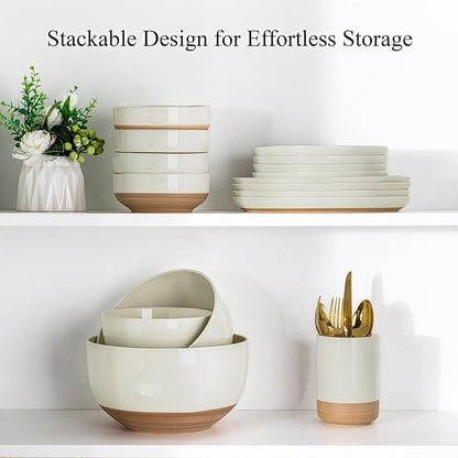 AmorArc Ceramic Mixing Bowls|Nesting Bowls Set of 3