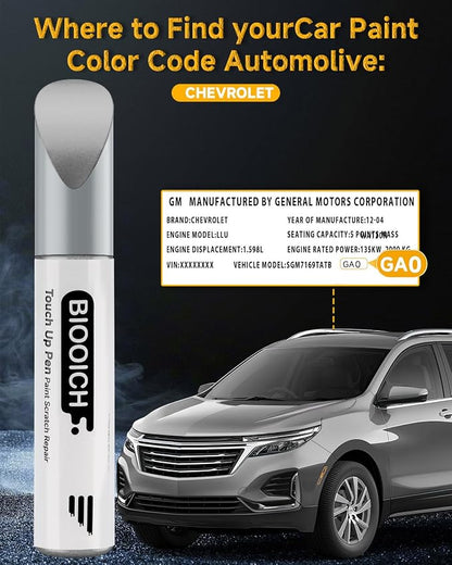 Touch Up Paint Pen Exact Color Match Car Chip and Scratch Repair (for Chevrolet, Northsky Blue Metallic(GA0/WA619D))