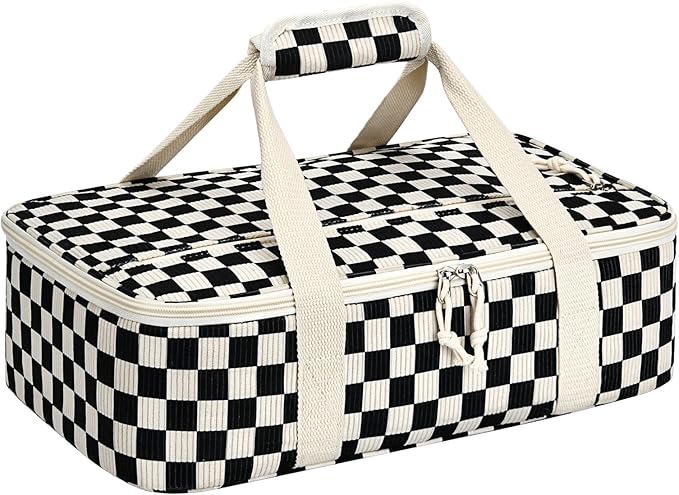 Corduroy Casserole Carrier, Insulated Lasagna Lugger