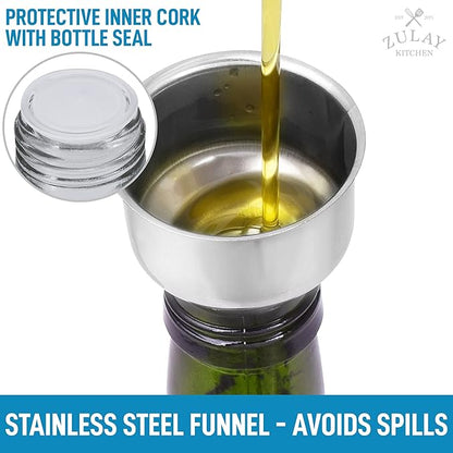Zulay Kitchen (2 pack 17oz Olive Oil Dispenser Bottle