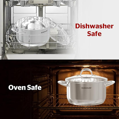 SUNHOUSE Stainless Steel Stock Pot