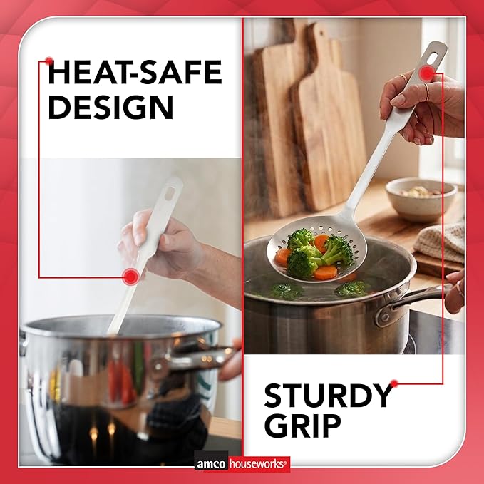 Amco 5 Piece Stainless Steel Cooking Utensil Set