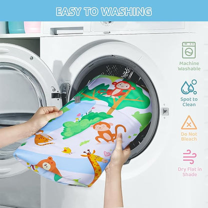 Baby Gym Play Mat, 8-in-1 Tummy Time Mat & Activity Gym Mat Ball Pit with Detachable Toys, Washable Infant Play Mat for Visual, Hearing, Sensory, Motor Development, Newborn Baby Toys Gift for Toddler 0-3-6-9-12 Months Easy to Install