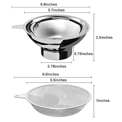 Serinar Canning Funnel with Stainless Steel Filter
