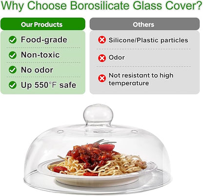 10 Inch Borosilicate Glass Microwave Splatter Cover