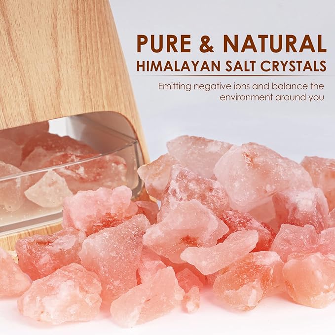 SALKING 2-in-1 Ultrasonic Essential Oil Diffuser & Himalayan Salt Lamp