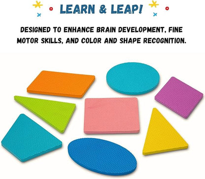 TOYVELT Foam Puzzle Floor Mat for Kids 12x12-16 Interlocking Play Mat Tiles with Color & Shapes - Educational Large Puzzle Foam Floor Tiles for Crawling, Exercise, Playroom, Play Area