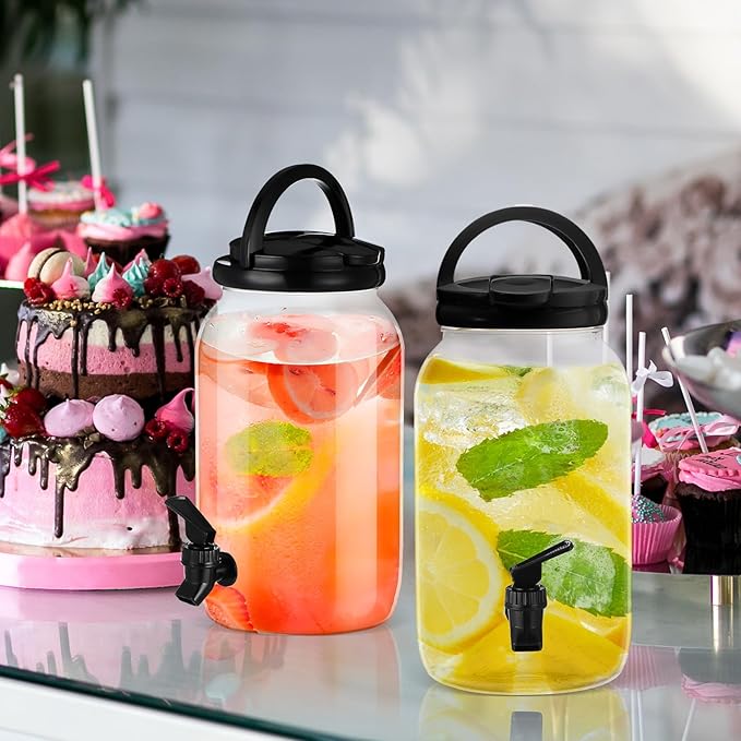 Havawish 2 Pcs 1 Gallon Plastic Beverage Dispenser