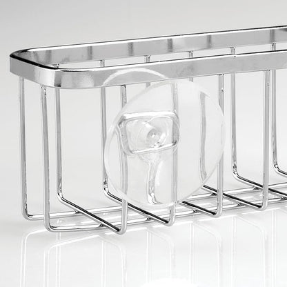 iDesign Stainless Steel Suction Sponge Holder, Kitchen Sink Sponge Caddy