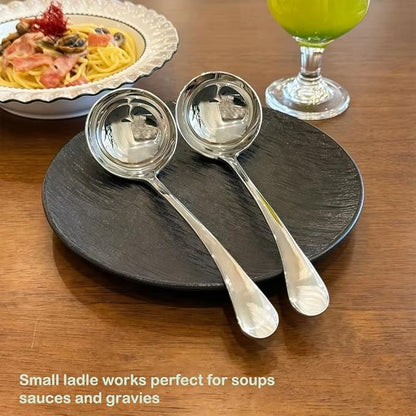 Small Ladle, Gravy Ladle, 7.9 Inch Sauce Ladles, 18/10 Stainless Steel Small