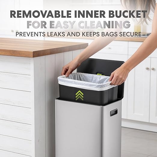 SIMPLI-Magic Infinity Edge 60L / 16 Gallon Kitchen Trash Can