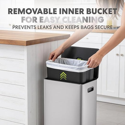 SIMPLI-Magic Infinity Edge 60L / 16 Gallon Kitchen Trash Can