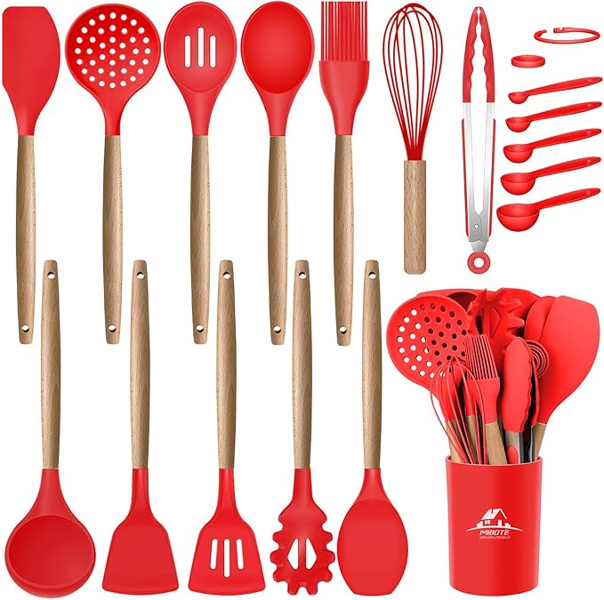 MIBOTE Silicone Cooking Utensils Kitchen Utensil Set